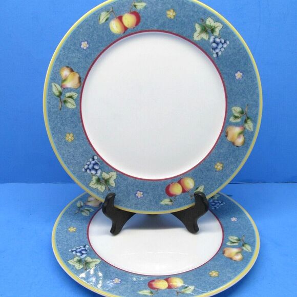 Villeroy And Boch Biella Citta & Campagna Salad Plates Set Of 2 -8 1/4" - Picture 1 of 5